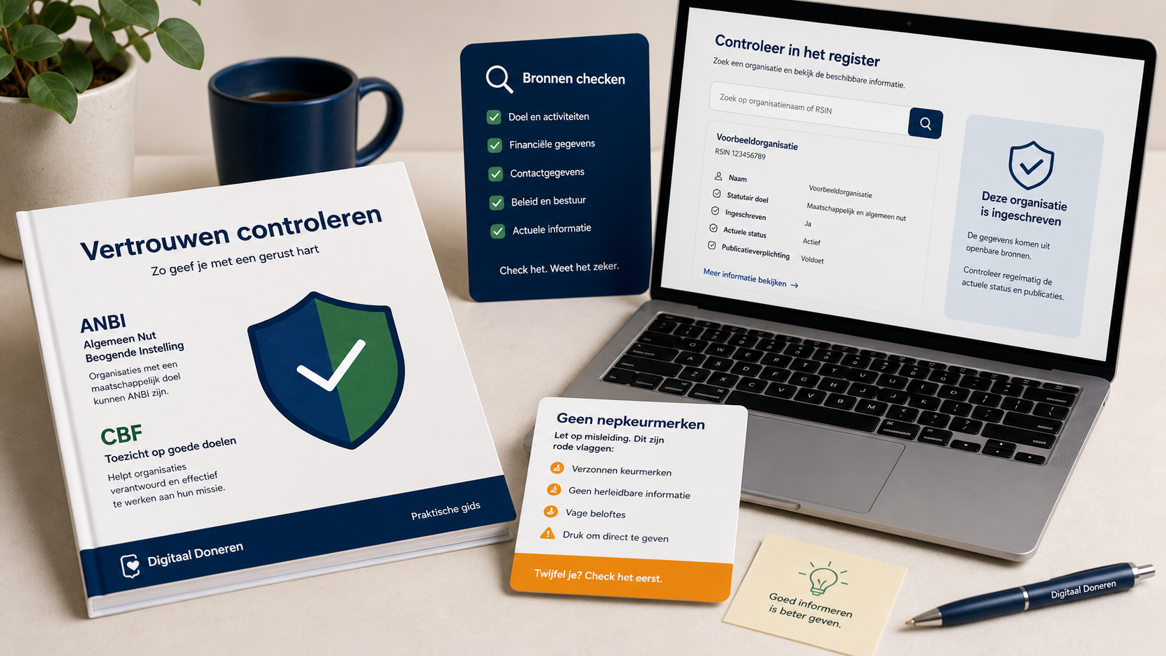ANBI en CBF controleren met bronnen en vertrouwenscheck