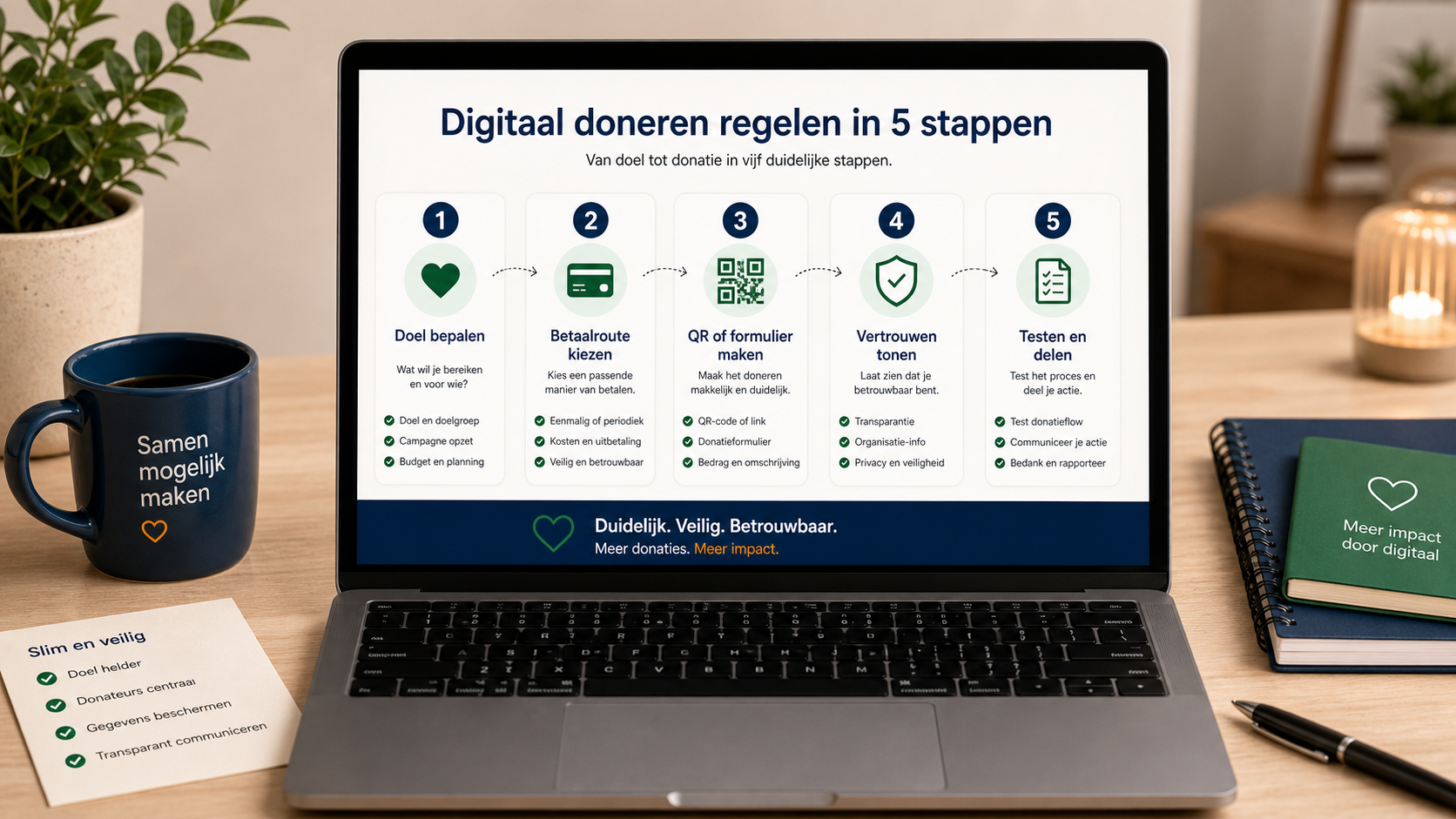 Digitaal doneren regelen in vijf praktische stappen