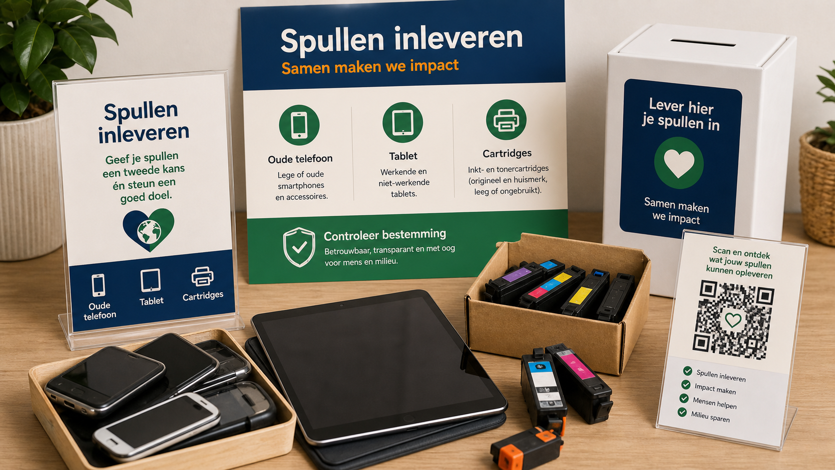 Spullen inleveren voor een goed doel met controle van bestemming